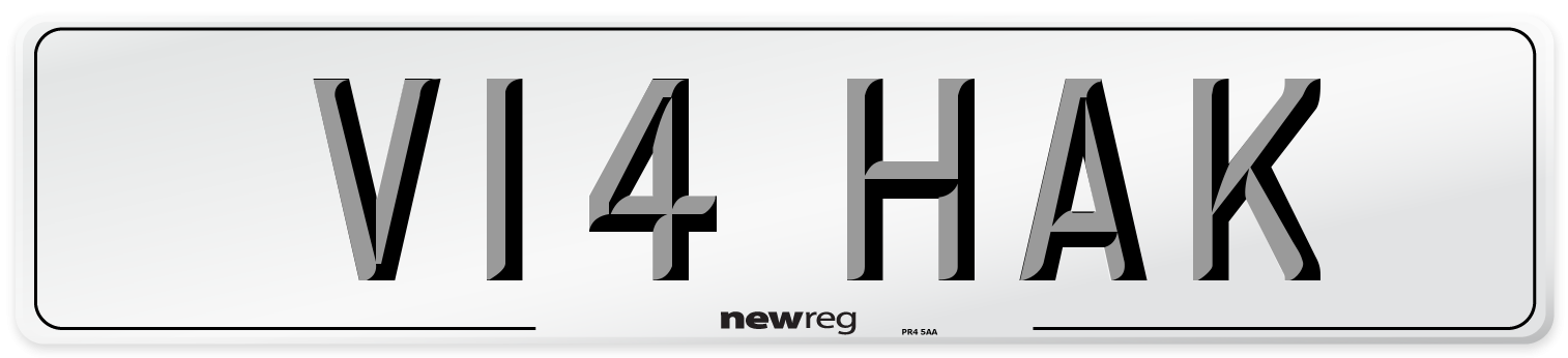 V14 HAK Number Plate from New Reg